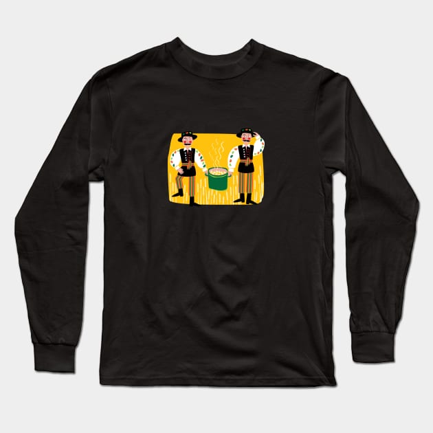 Pierogi Boys - Pot of Pierogi Long Sleeve T-Shirt by pepart